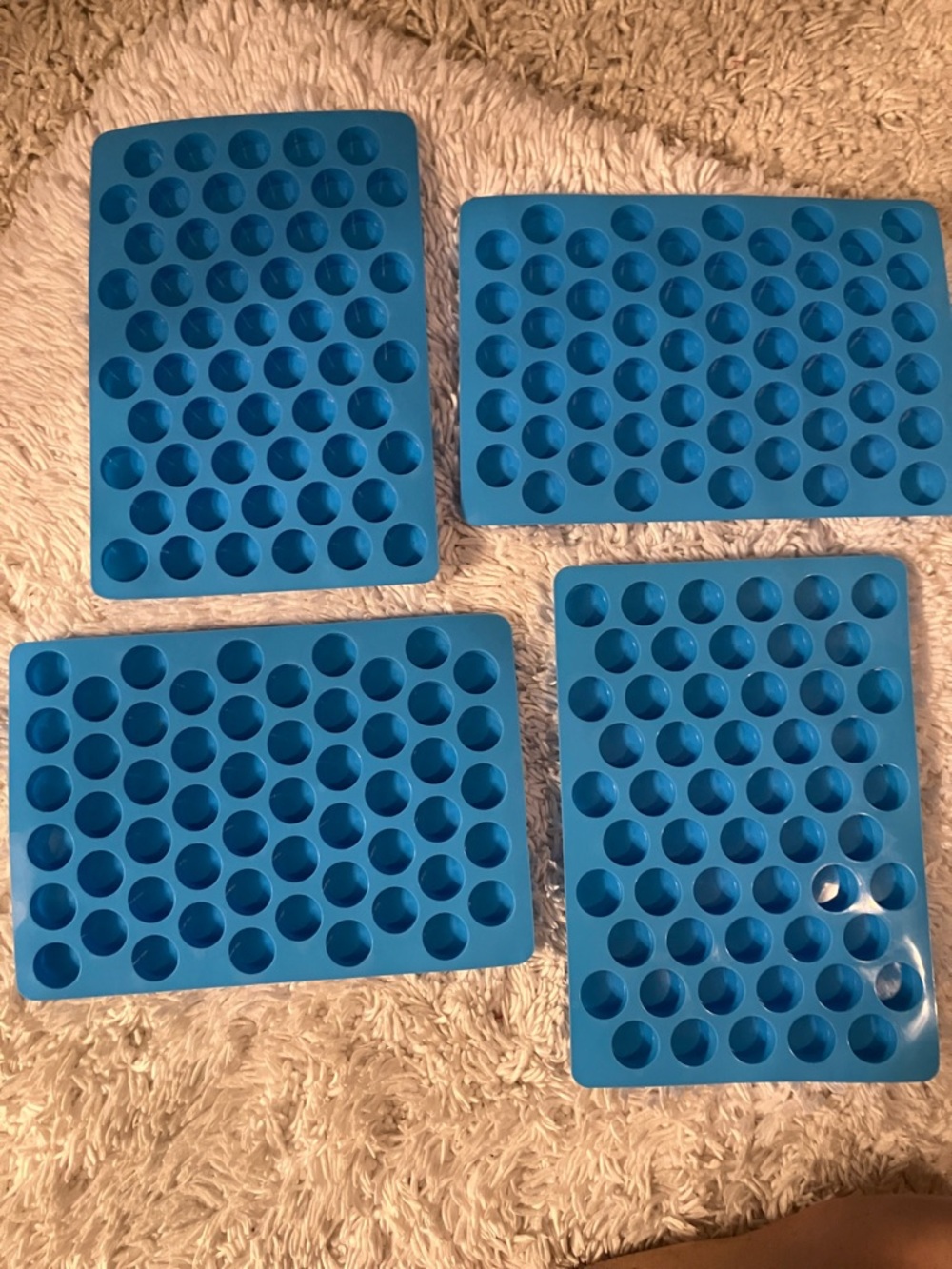 Blue Silicone Mini Mold Trays - Set of 4